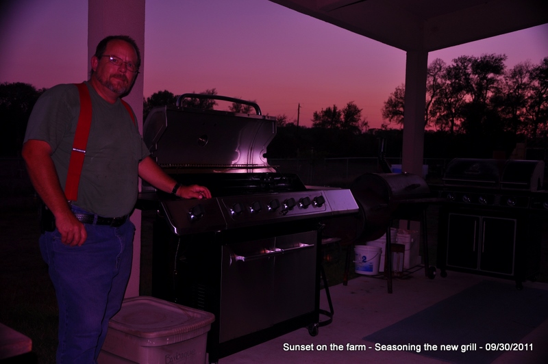 Showing off the new grill